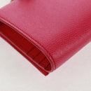 Salvatore Ferragamo Shoulder Wallet Leather Pink Gold Auth 159605V-19