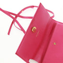 Salvatore Ferragamo Shoulder Wallet Leather Pink Gold Auth 159605V-26