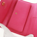 Salvatore Ferragamo Shoulder Wallet Leather Pink Gold Auth 159605V-27