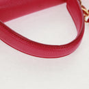 Salvatore Ferragamo Shoulder Wallet Leather Pink Gold Auth 159605V-7
