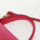 Salvatore Ferragamo Shoulder Wallet Leather Pink Gold Auth 159605V-14