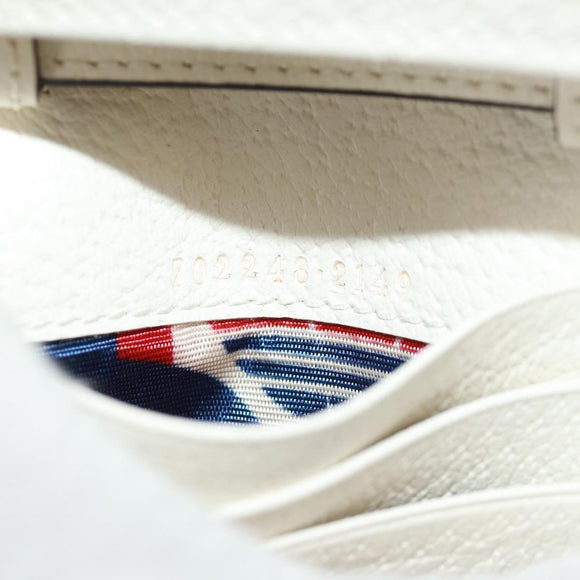 GUCCI Horsebit Shoulder Wallet Leather Adidas Collaboration 702248 Auth 159606M