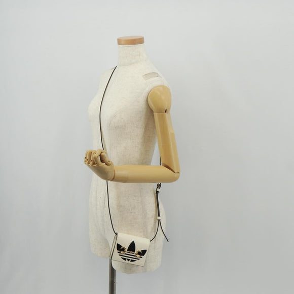 GUCCI Horsebit Shoulder Wallet Leather Adidas Collaboration 702248 Auth 159606M