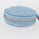 CHANEL New Travel Line Pouch Nylon Light Blue CC Auth 159607V-7