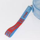 CHANEL New Travel Line Pouch Nylon Light Blue CC Auth 159607V-8