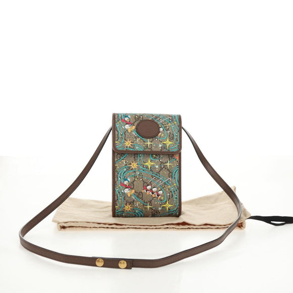 GUCCI GG Supreme Bag PVC Disney Collaboration Beige Gold 647927 Auth 159608A
