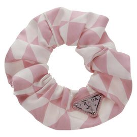 PRADA Shush Hair Tie Silk Pink Auth 159612M