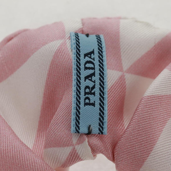 PRADA Shush Hair Tie Silk Pink Auth 159612M