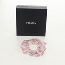 PRADA Shush Hair Tie Silk Pink Auth 159612M-12