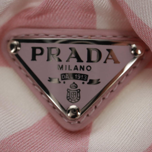 PRADA Shush Hair Tie Silk Pink Auth 159612M