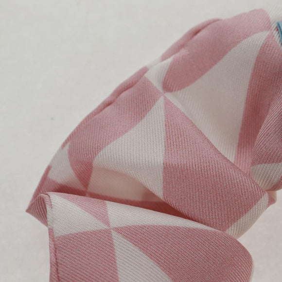 PRADA Shush Hair Tie Silk Pink Auth 159612M