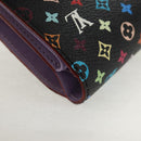 LOUIS VUITTON Multicolor Portefeuille Joy Wallet Black M60282 Auth 159613V-15