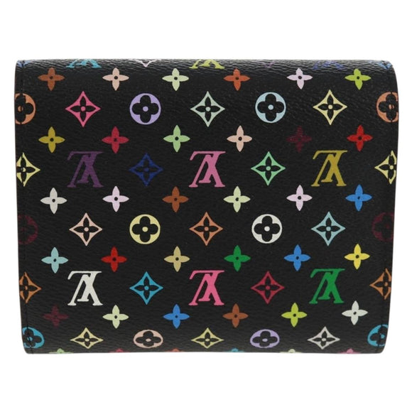 LOUIS VUITTON Multicolor Portefeuille Joy Wallet Black M60282 Auth 159613V