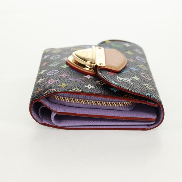 LOUIS VUITTON Multicolor Portefeuille Joy Wallet Black M60282 Auth 159613V