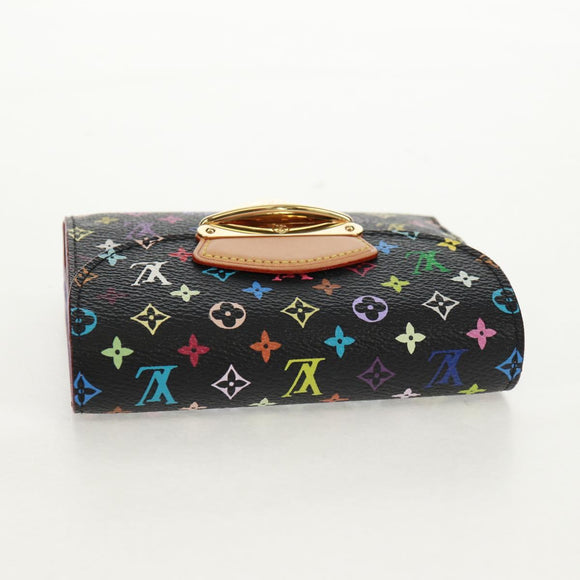 LOUIS VUITTON Multicolor Portefeuille Joy Wallet Black M60282 Auth 159613V