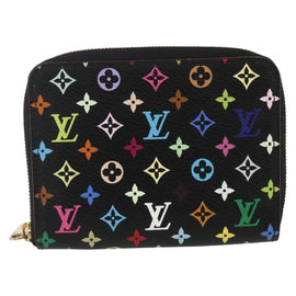 LOUIS VUITTON Monogram Multicolor Zippy Coin Purse Black M93740 LV Auth 159614V - 0