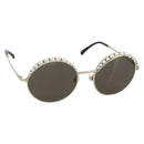 CHANEL Sunglasses metal Brown 4234 CC Auth 159617V-1