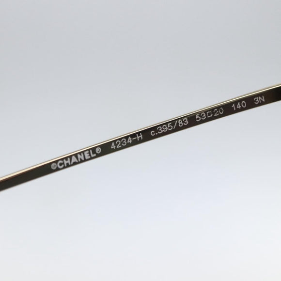 CHANEL Sunglasses metal Brown 4234 CC Auth 159617V