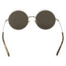 CHANEL Sunglasses metal Brown 4234 CC Auth 159617V-3