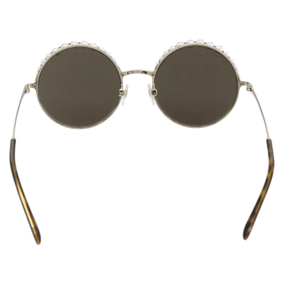 CHANEL Sunglasses metal Brown 4234 CC Auth 159617V