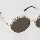 CHANEL Sunglasses metal Brown 4234 CC Auth 159617V-6