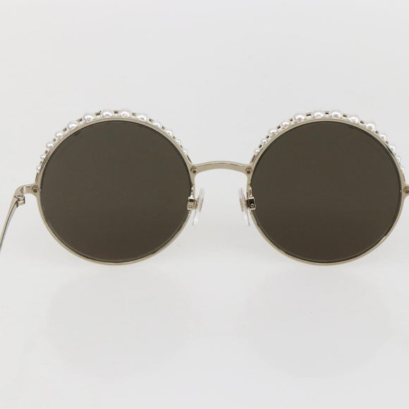 CHANEL Sunglasses metal Brown 4234 CC Auth 159617V