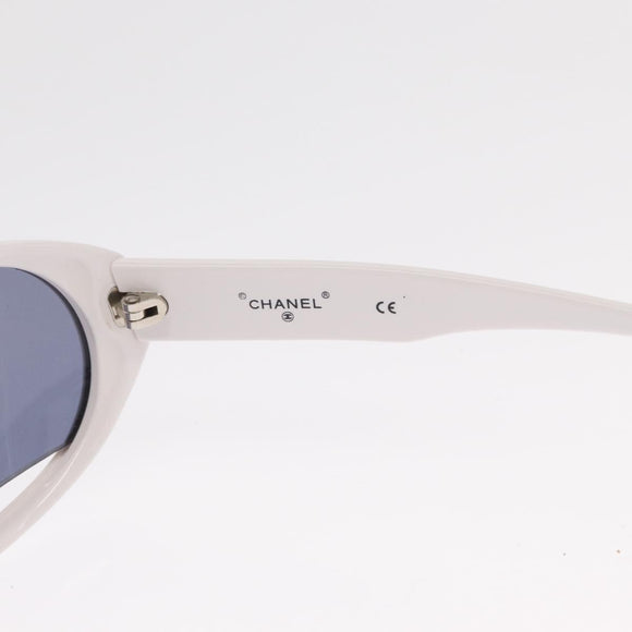 CHANEL Sunglasses plastic White CC Auth 159618