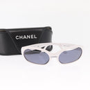 CHANEL Sunglasses plastic White CC Auth 159618-12