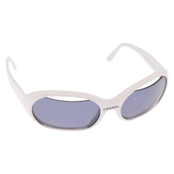 CHANEL Sunglasses plastic White CC Auth 159618