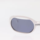 CHANEL Sunglasses plastic White CC Auth 159618-4