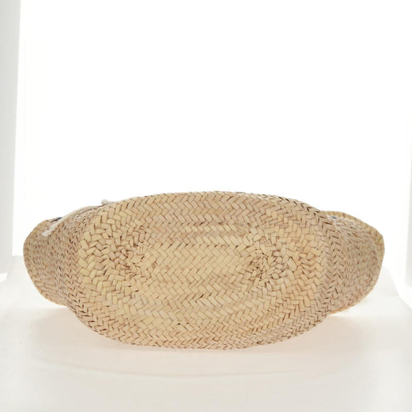 CELINE Basket Bag Handtasche Raffia Beige Auth 159620V