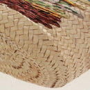 CELINE Basket Bag Handtasche Raffia Beige Auth 159620V-15