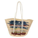 CELINE Basket Bag Handtasche Raffia Beige Auth 159620V-13