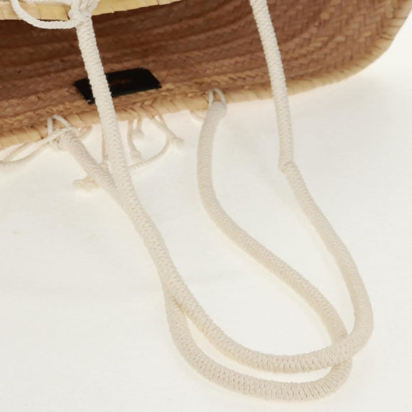 CELINE Basket Bag Handtasche Raffia Beige Auth 159620V