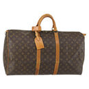 LOUIS VUITTON Monogram Keepall 55 Boston Bag M41424 LV Auth 159638-1