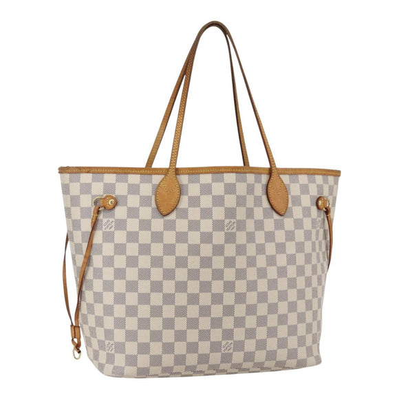 LOUIS VUITTON Damier Azur Neverfull MM Tote Bag N41605 LV Auth 159644