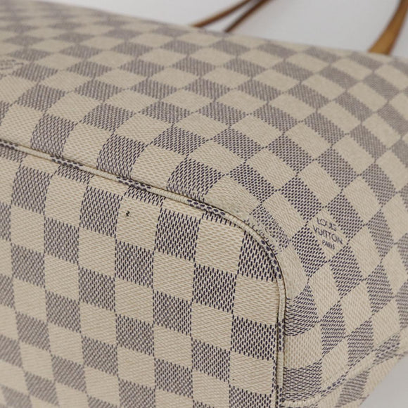 LOUIS VUITTON Damier Azur Neverfull MM Tote Bag N41605 LV Auth 159644