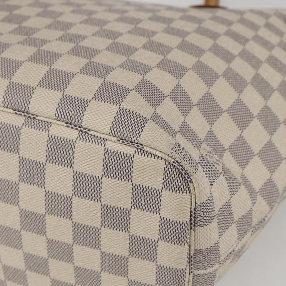 LOUIS VUITTON Damier Azur Neverfull MM Tote Bag N41605 LV Auth 159644