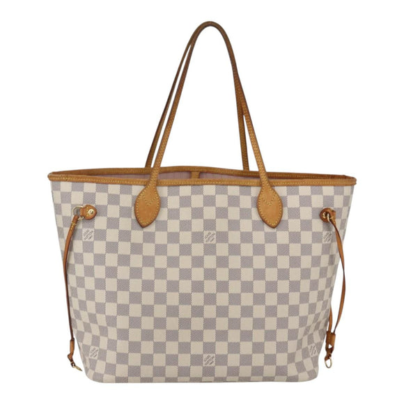 LOUIS VUITTON Damier Azur Neverfull MM Tote Bag N41605 LV Auth 159644