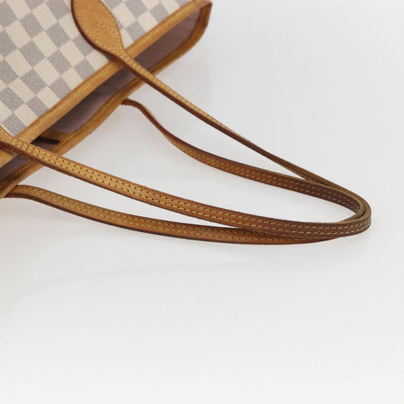 LOUIS VUITTON Damier Azur Neverfull MM Tote Bag N41605 LV Auth 159644