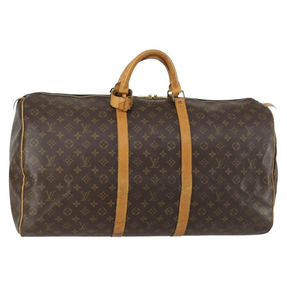 LOUIS VUITTON Monogram Keepall 60 Boston Bag M41422 LV Auth 159658