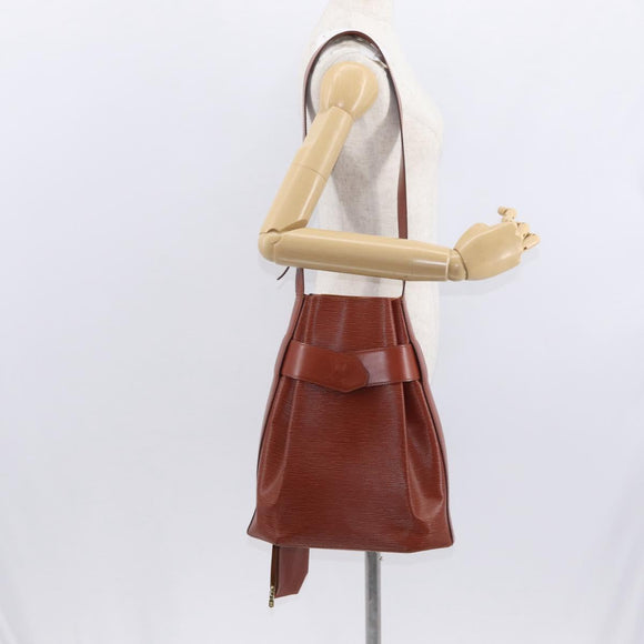 LOUIS VUITTON Epi Sac Depaule GM Shoulder Bag Brown M80193 LV Auth 159681