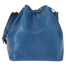 LOUIS VUITTON Epi Petit Noe Shoulder Bag Blue M44105 LV Auth 159683-2