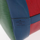 LOUIS VUITTON Epi Tricolor Noe Shoulder Bag Blue Red Green M44082 LV Auth 159684-17