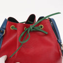LOUIS VUITTON Epi Tricolor Noe Shoulder Bag Blue Red Green M44082 LV Auth 159684-10