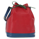 LOUIS VUITTON Epi Tricolor Noe Shoulder Bag Blue Red Green M44082 LV Auth 159684-13