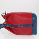 LOUIS VUITTON Epi Tricolor Noe Shoulder Bag Blue Red Green M44082 LV Auth 159684-4