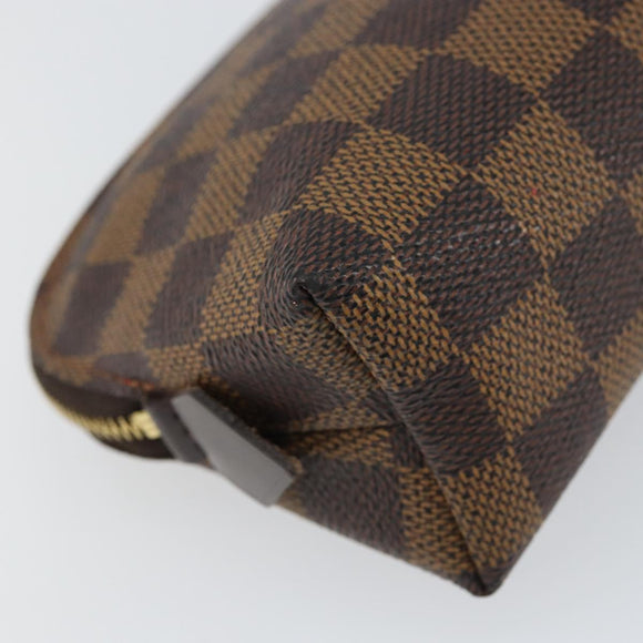 LOUIS VUITTON Damier Ebene Pochette Cosmetic PM Pouch N47516 LV Auth 159687