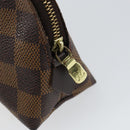 LOUIS VUITTON Damier Ebene Pochette Cosmetic PM Pouch N47516 LV Auth 159687-8
