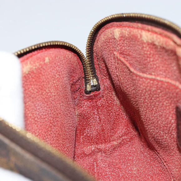 LOUIS VUITTON Damier Ebene Pochette Cosmetic PM Pouch N47516 LV Auth 159687